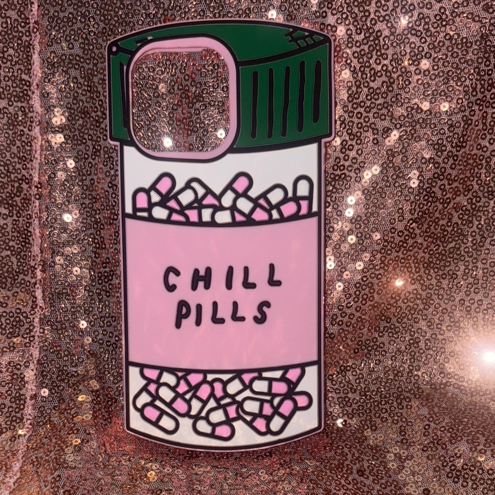 Chill Pills 13 Pro Max Phone Case - Pink and Green